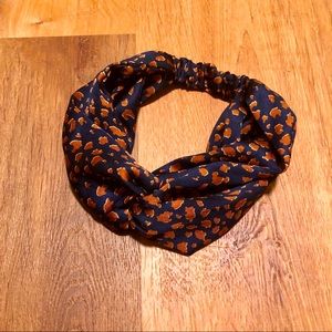 Anthropologie Navy Twist Headband